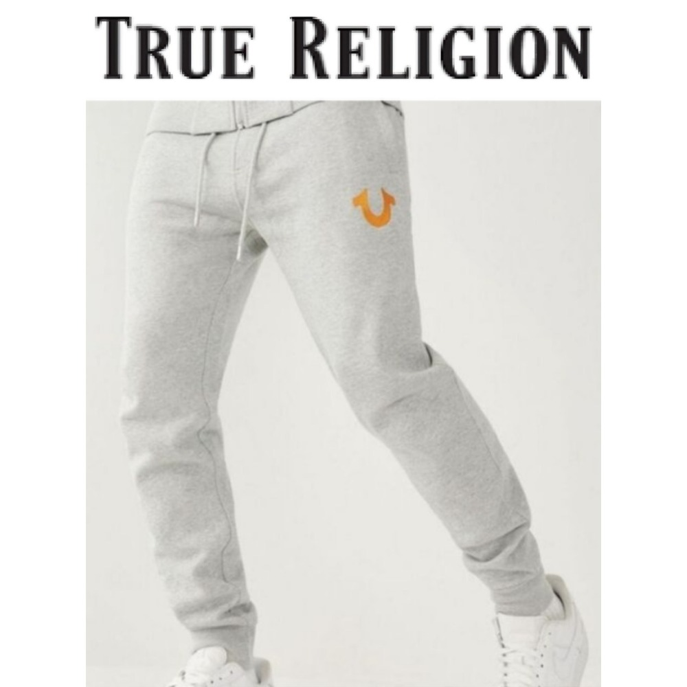 True Religion Buddha 3 Star Jogger- Heather Grey‎